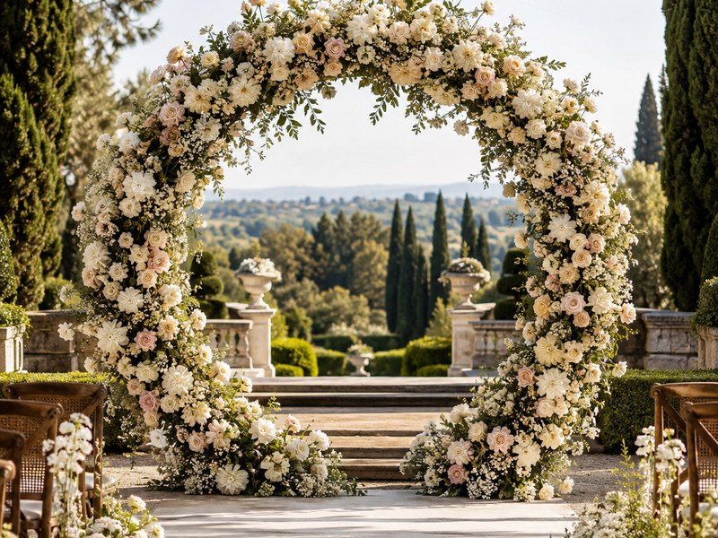 Arche florale ronde