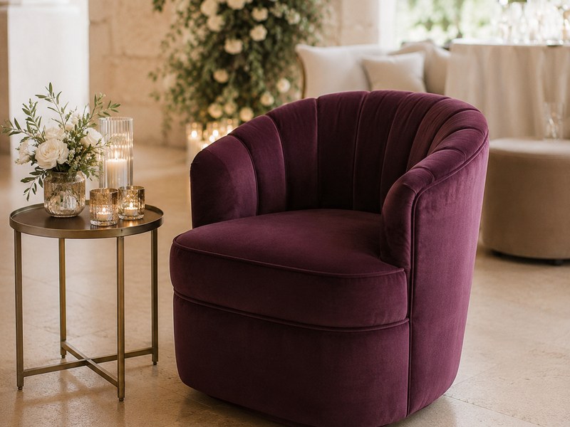 Fauteuil lounge velours